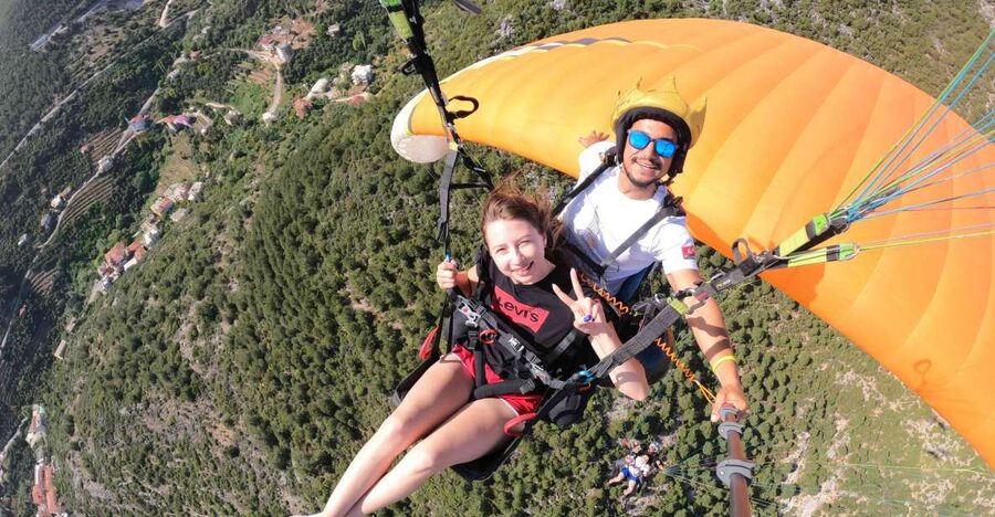 Alanya: Tandem Paragliding Over a Castle and the Sea - The launch above Alanya