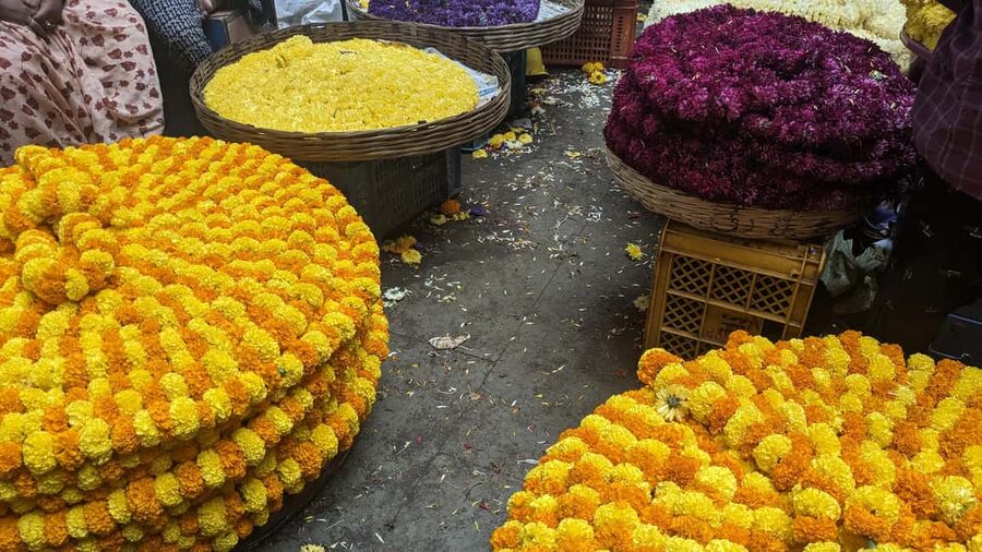 Bangalore Walking Tour KR Flower Market,Fort,Tippu palace - What the $31 price gets you