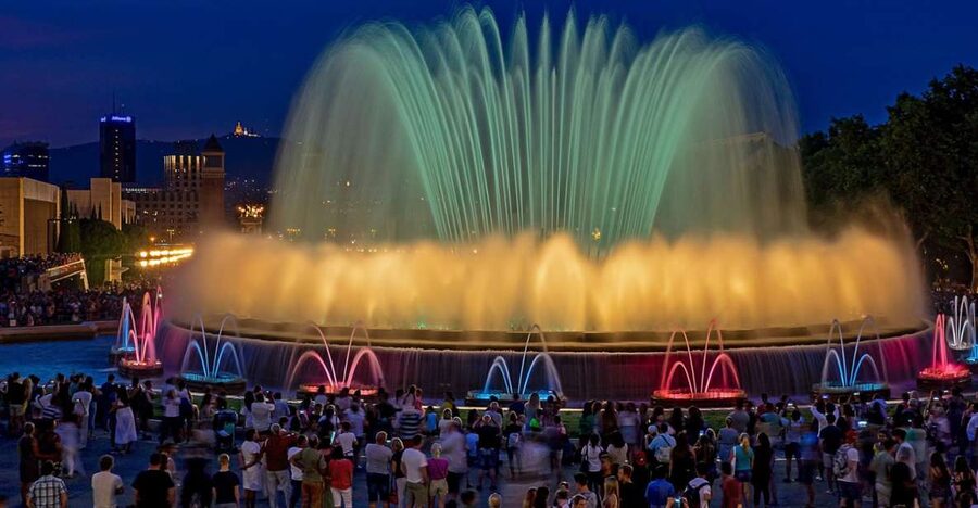 Barcelona Cable Car Sky Views, Magic Fountain & Castle Visit - Raval and Fernando Botero’s Cat
