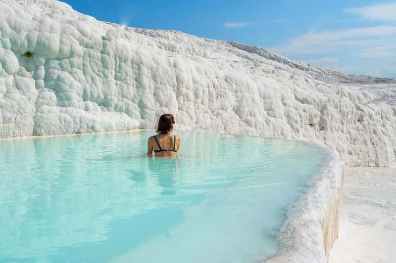 Bodrum:Pamukkale Cotton Castle & Hierapolis Day Trip w/Lunch - Walking onto the Cotton Castle