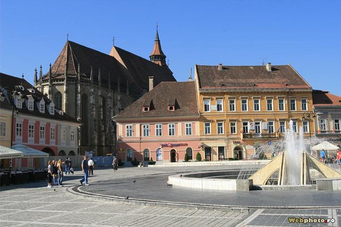 Bran Castle, Peles Castle and Brasov City - Private Tour from Bucharest - Brasov’s historic center and mountain setting