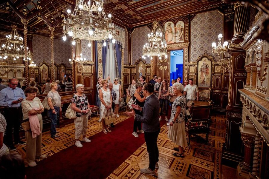 Budapest: Buda Castle Walk with Saint Stephen's Hall - Hunyadi Court and Lion Courtyard