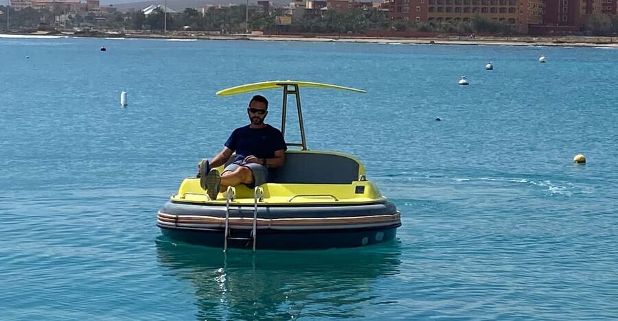 Caleta de Fuste: Electric Boat in Puerto Castillo - What your 20 minutes on the water look like