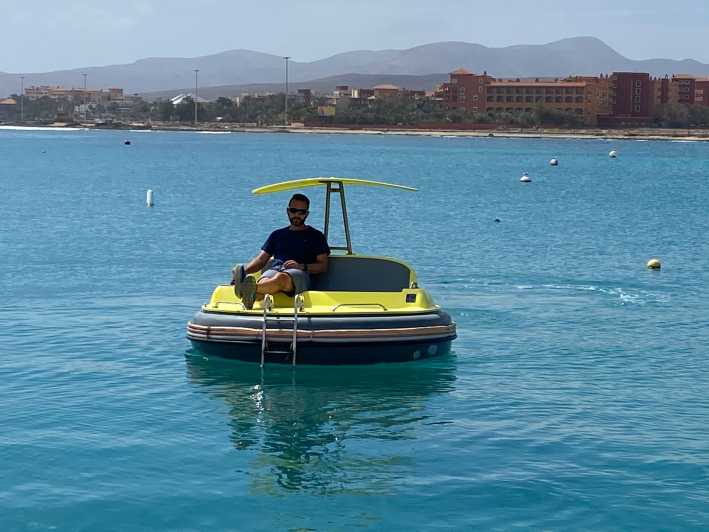Caleta de Fuste: Electric Boat in Puerto Castillo - The views around Puerto Castillo