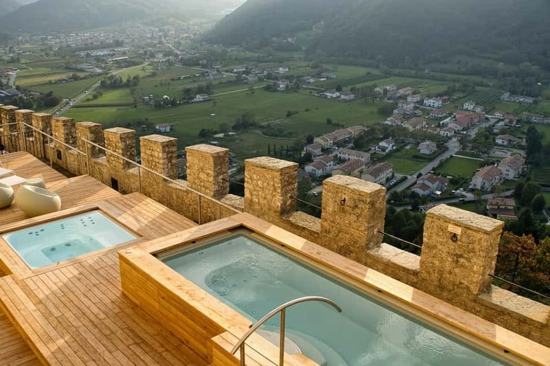CastelBrando: Relax at a Spa inside an ancient castle - Parking below, then a short ride up