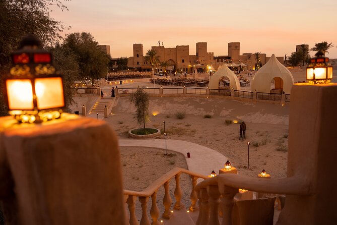 Desert Safari: Luxury Fortress Dinner, Camel Ride & Dune Bashing - Camel, horse, falcon, and henna activities
