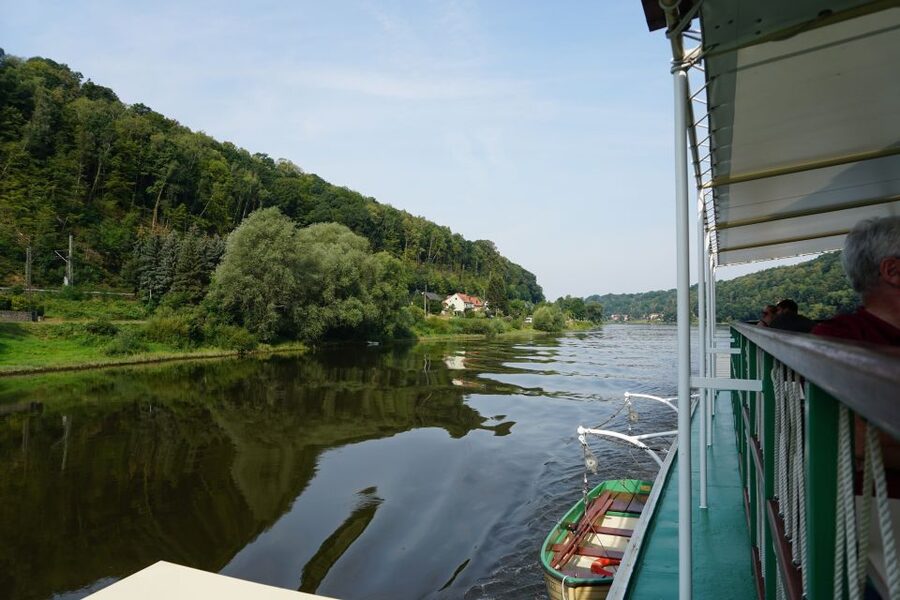 Dresden: Königstein Fortress Paddle Steamer Cruise - Pirna, Stadt Wehlen, and Rathen mark the change to Saxon Switzerland