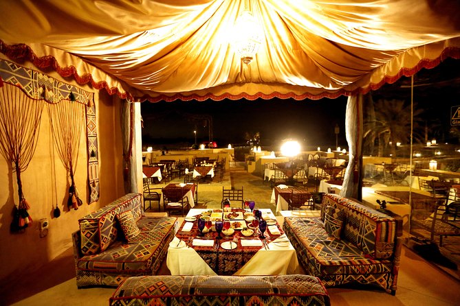 Dubai: Luxury Desert Fortress Dinner, Camel Ride & Live Shows - Belly Dancing, Tanoura, and the Fire Show