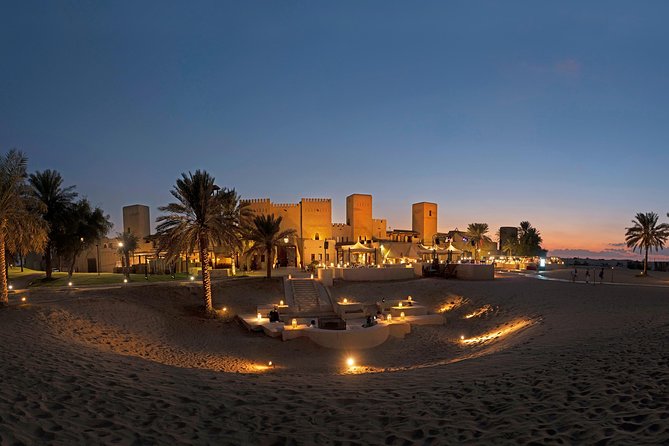 Dubai: Luxury Desert Fortress Dinner, Camel Ride & Live Shows - Optional Dune Bashing and House Drinks