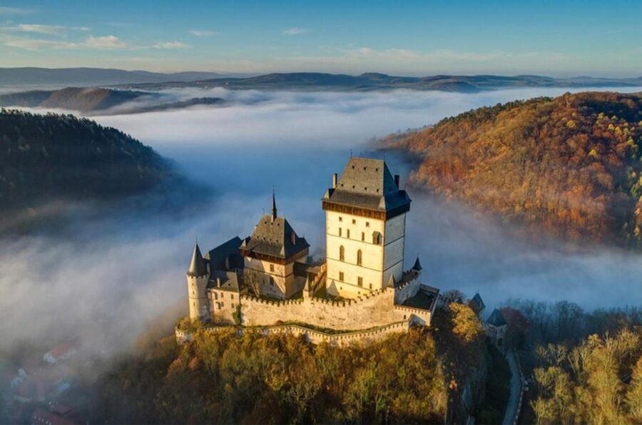From Prague: Karlštejn Castle & Koněprusy Caves Tour - The ride from Prague to Koněprusy