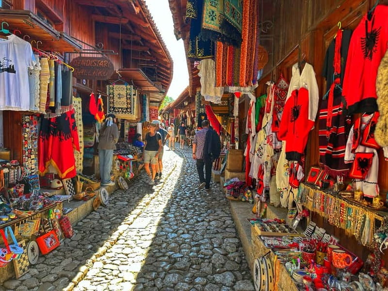 From Tirana: Kruja Castle, Old Bazaar & Sari Salltik View - Walking into Kruja’s Old Bazaar