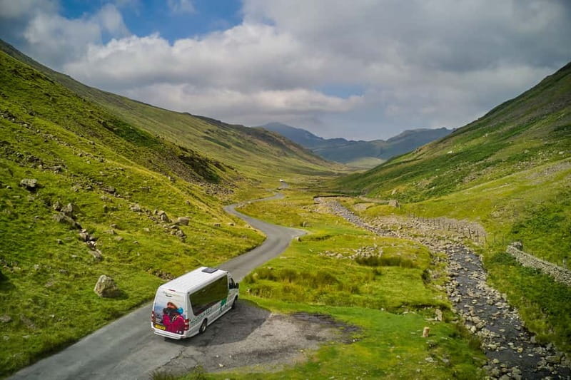 From Windermere: Mountain Passes & Muncaster Castle - Wrynose Pass and the Three Shires Stone