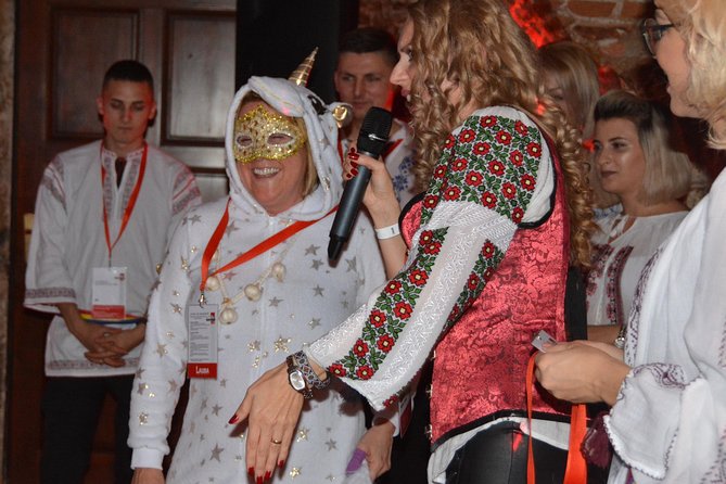 Halloween tour with 2 Halloween parties one at Bran Castle - The guide, group size, and transport