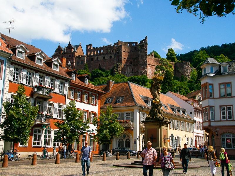 Heidelberg Castle Tour: Residence of the Electors - Meeting at Kornmarkt and reaching the hill