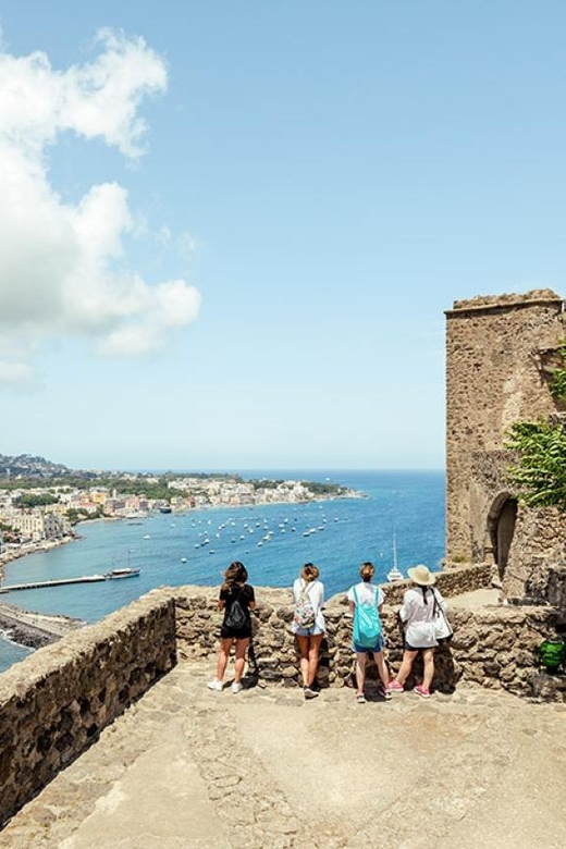 Ischia: Hydrofoil+Transfer+Aragonese Castle Entry Ticket - Crossing the old bridge to the fortress