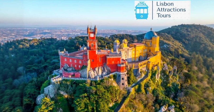Lisbon: Sintra, Pena, Moorish Castle, Regaleira & Cascais - Pena Palace and its colorful royal setting