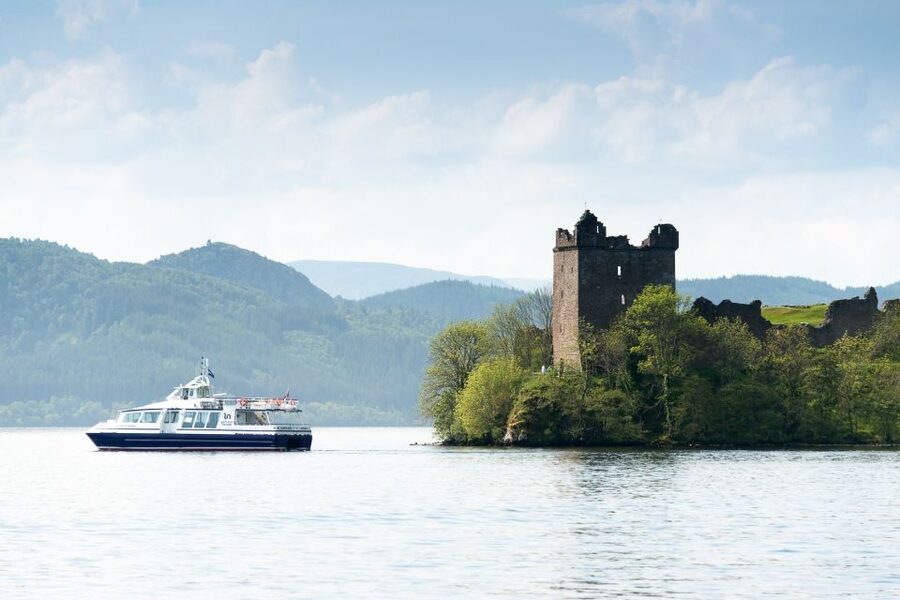 Loch Ness: Urquhart Castle Round-Trip Cruise - Urquhart Castle from the loch