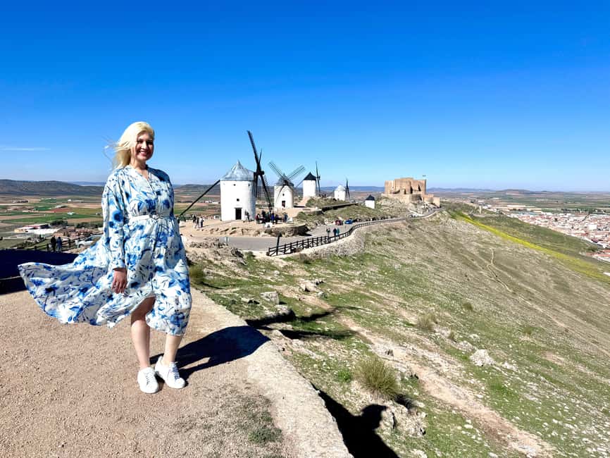 Madrid: Consuegra Tour, Quixote's Windmills, and Castillo de la Muela - The 9 a.m. departure and first stop in Consuegra