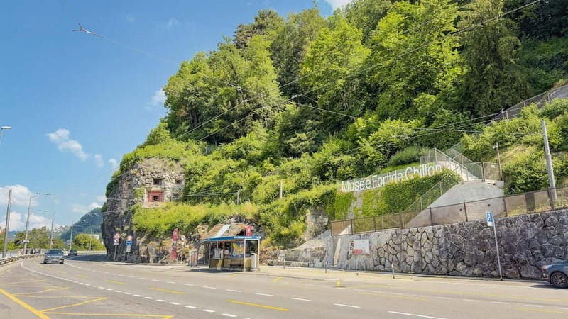 Montreux: Entrance Ticket to Fort De Chillon - The Panoramic Terrace Looking Toward Chillon Castle
