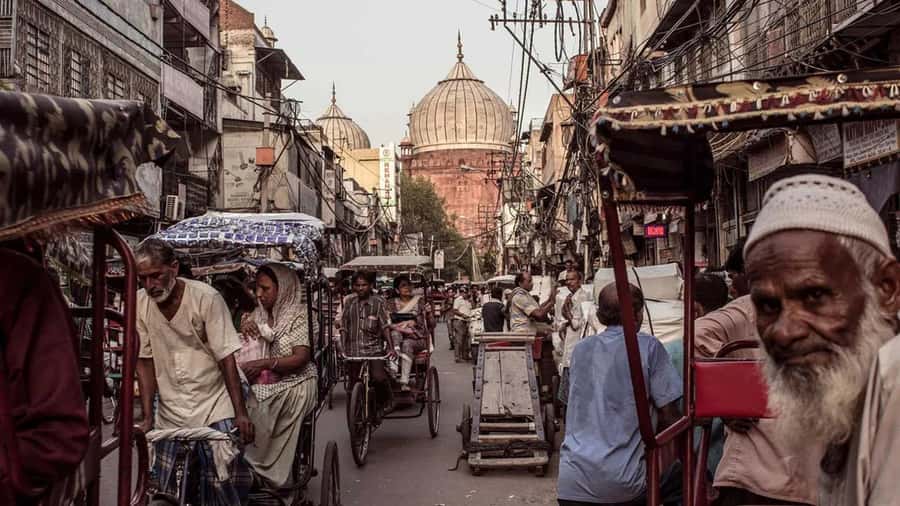 Old Delhi: Red Fort, Jama Masjid & Chandni Chowk by Tuk Tuk - Jama Masjid and the Old Delhi view