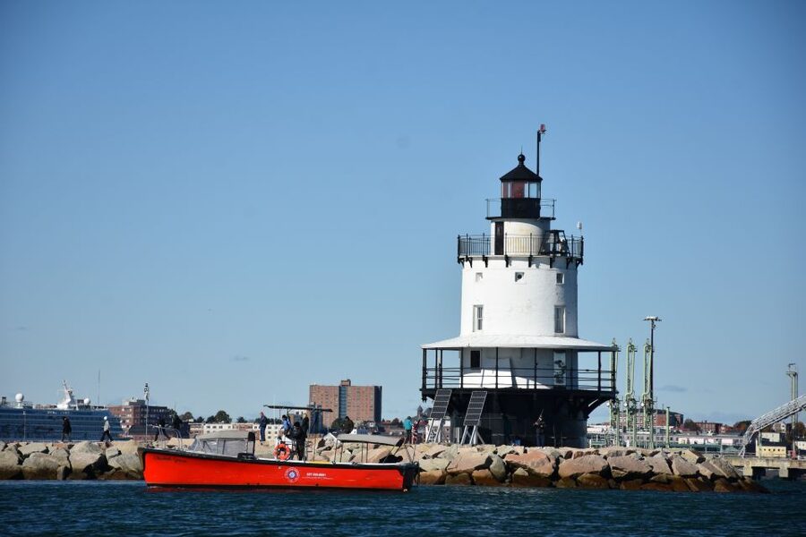 Portland: Private Island Fort Tour - The return ride and Portland Harbor views