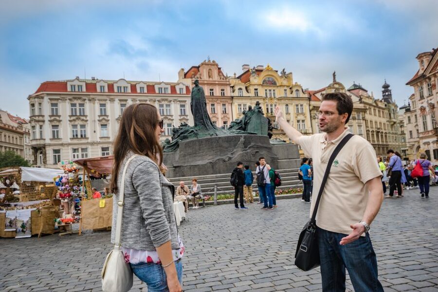 Prague: 3-Hour Walking Tour of Old Town & Prague Castle - Taking the 15-minute tram to Prague Castle