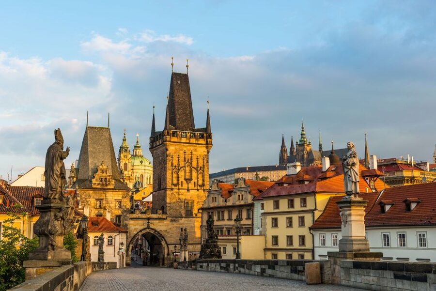 Prague: Castle and Jewish Quarter Tour - Prague Castle and the view across the city