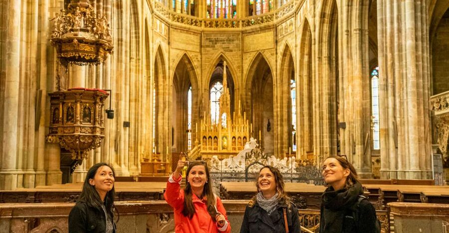 Prague: Castle Tour with Local Guide and Entry Ticket - St. Vitus Cathedral: Gothic stone and bright glass