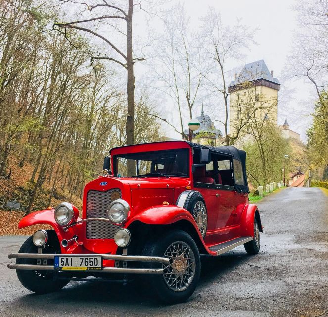 Prague: Fairytale Karlstejn Castle in Retro-Style Car - A countryside day instead of a rushed photo stop