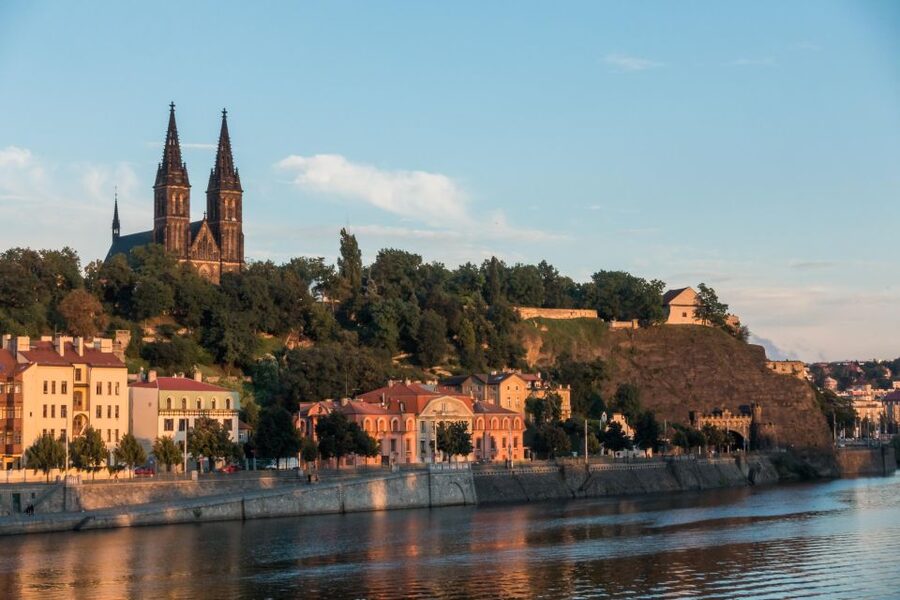 Prague: Private tour to the historic fortress of Vyšehrad - The Prague view from above the Vltava