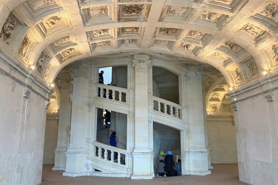 Private Chenonceau Chambord Amboise Loire Castles from Paris - Chambord: grand scale and a famous staircase