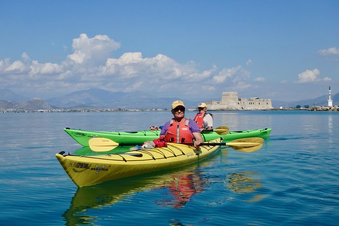 Sea Kayak Nafplio - Medieval Castles Tour - Bourtzi Island and the harbor defenses