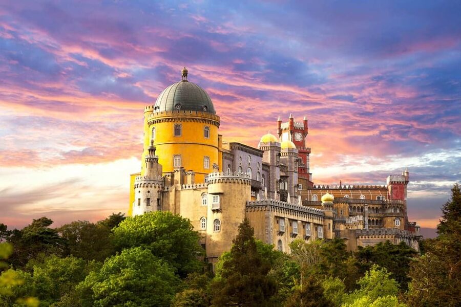 Sintra:Pena Palace,Moorish Castle & Q-Regaleira Private Tour - Pena Palace, Sintra’s colorful hilltop symbol