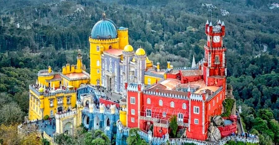 Sintra: Pena Palace, Moorish Castle, Regaleira, & Monserrate - Pena Palace and its colorful hilltop setting